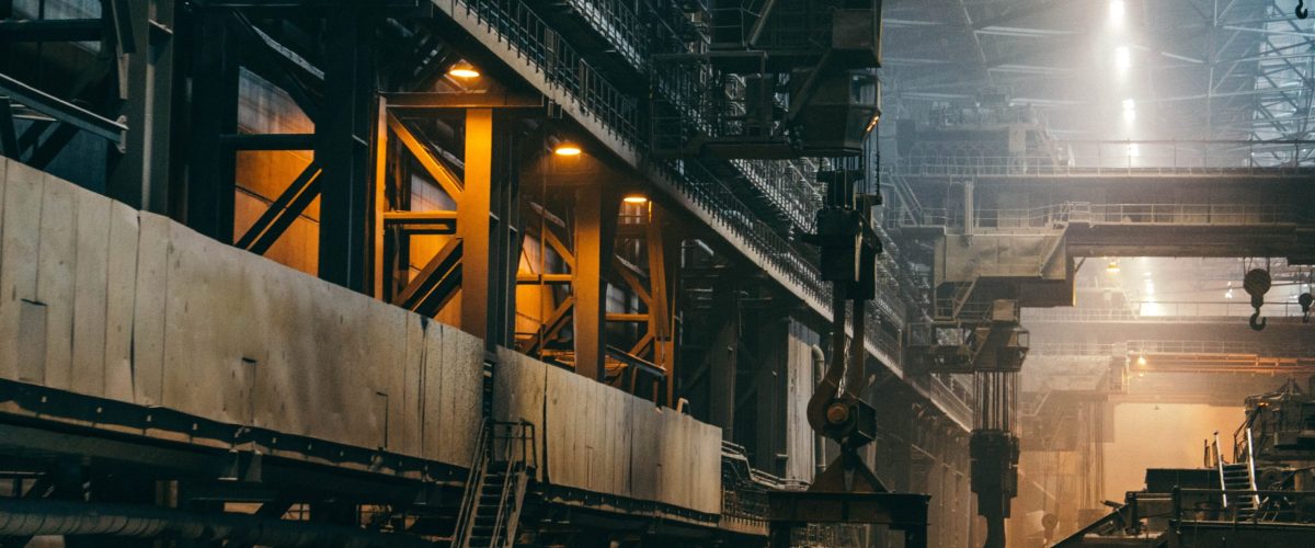 Empty heavy industry building